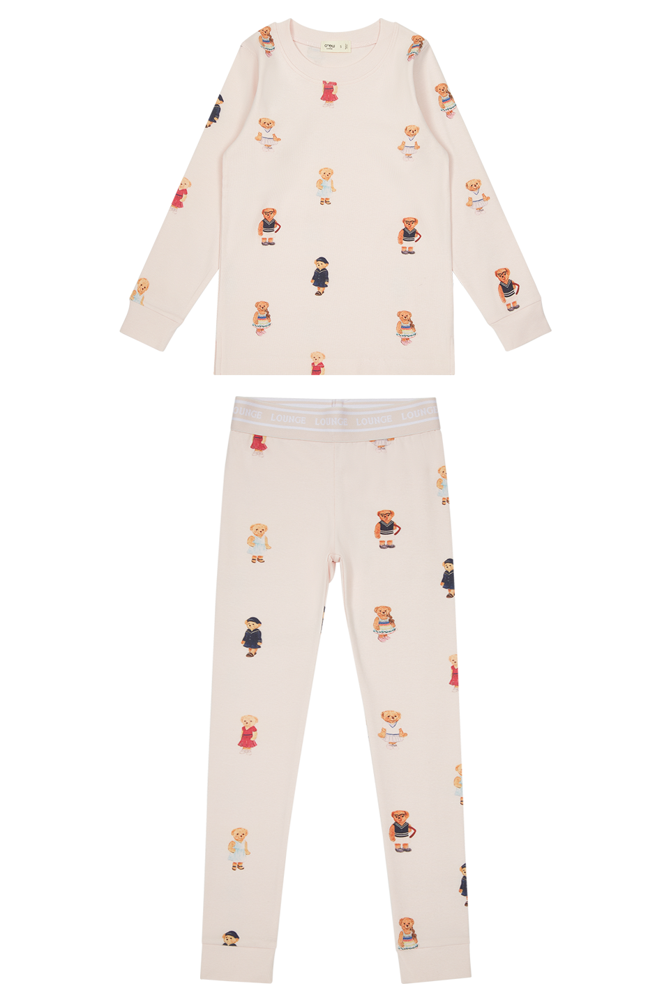 Teddy Crewneck Set - Light Pink