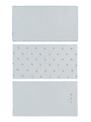 Petits Amis Burp Cloth Set Of 3 - Blue