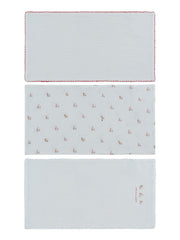 Petits Amis Burp Cloth Set Of 3 - Red