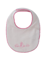 Woodland Toile Bib - Pink