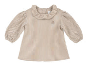 Kb Stripe Blouse - Caramel