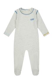 Color Stitch Lounge Footie - Blue