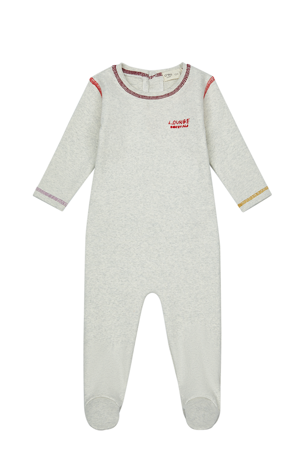 Color Stitch Lounge Footie - Red
