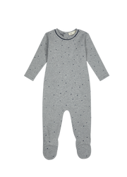 Polka Dot Lounge Footie - Blue