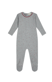 Polka Dot Lounge Footie - Pink