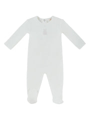 Petit Ours Footie - White Pink