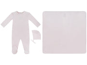 Petit Ours Footie, Hat And Blanket Set - Pink