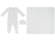 Ciel Enfant Wrap Footie, Hat & Blanket Set - Pink