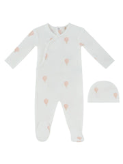 Ciel Enfant Wrap Footie & Hat Set - Pink