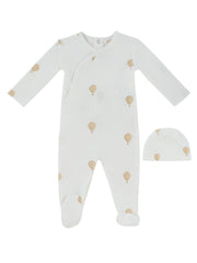 Ciel Enfant Wrap Footie & Hat Set - Stone