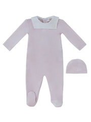 Classic Bib Footie & Hat Set - Pink