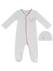 Petits Amis Terry Footie & Hat Set - Red