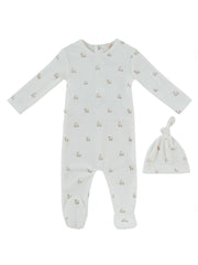 Petits Amis Footie & Hat Set - Blue