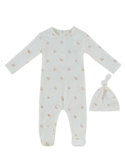 Petits Amis Footie & Hat Set - Pink