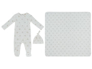 Petits Amis Footie, Hat & Blanket Set - Blue