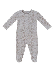 Woodland Toile Footie - Taupe