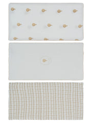 Ciel Enfant Burp Cloth Set Of 3 - Stone