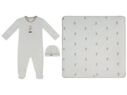 Atelier Bunny Footie, Hat & Blanket Set - Taupe