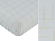Whinny Plaid Fitted Bassinet Sheet - Stone