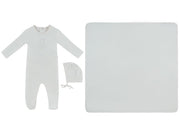 Fur Ever Yours Footie, Hat & Blanket Set - Pink