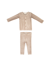Gia Velour Rib Set - Stone