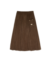 Sofi Pleated Maxi Skirt - Brown