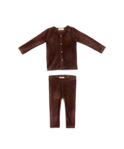 Gia Velour Rib Set - Chocolate