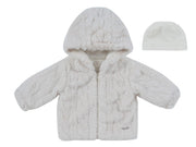 Atelier Cable Fur Jacket & Hat - White