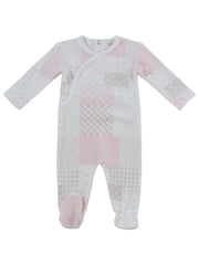 Patchwork Footie - Pink