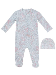 Soft Wool Footie + Hat - Multi
