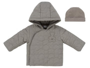 Petit Ours Padded Jacket & Hat - Taupe