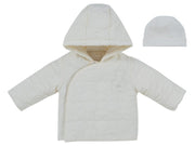 Petit Ours Padded Jacket & Hat - White