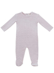 Bebe Pointelle Footie - Pink