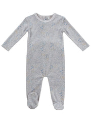 Petite Petal Footie - Blue