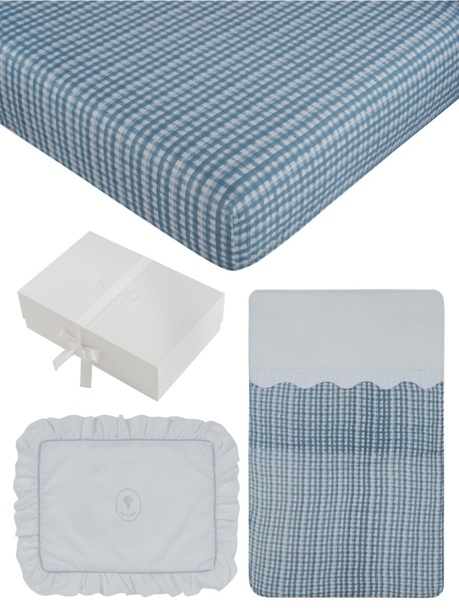 Ciel Enfant Mini 4pc Crib Set - Blue