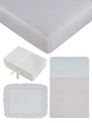 Ciel Enfant Mini 4pc Crib Set - Pink