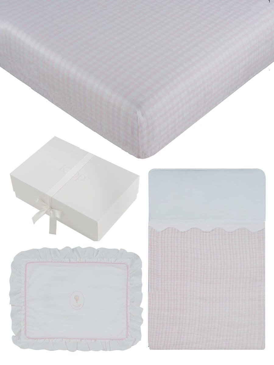 Ciel Enfant Mini 4pc Crib Set - Pink