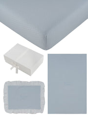 Mon Bebe Mini 4pc Crib Set - Blue