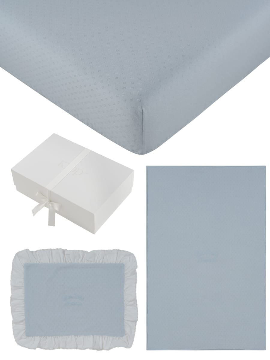 Mon Bebe Mini 4pc Crib Set - Blue