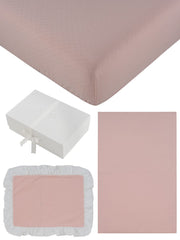 Mon Bebe Mini 4pc Crib Set - Pink