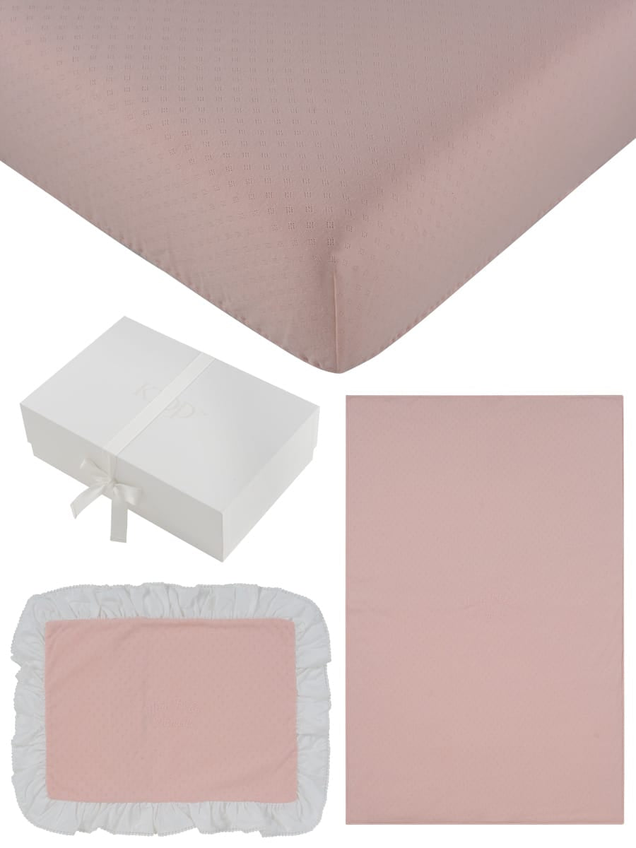 Mon Bebe Mini 4pc Crib Set - Pink