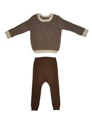 Kenny Textured Knit Set - Chestnut