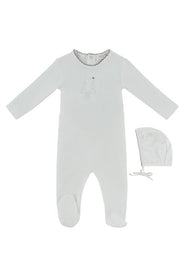 Fur Ever Yours Footie & Hat Set - Taupe