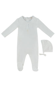 Fur Ever Yours Footie & Hat Set - Blue