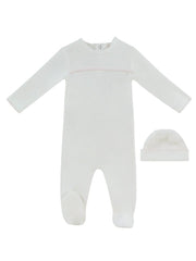 Mon Bebe D'amour Footie & Hat Set - Pink