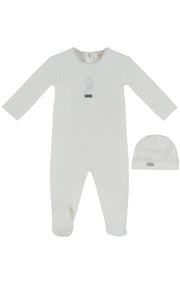 Atelier Bunny Footie & Hat Set - Blue