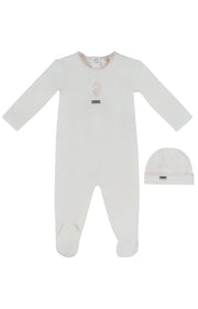Atelier Bunny Footie & Hat Set - Pink