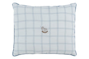 Whinny Plaid Throw Pillow - Blue