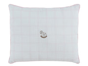 Whinny Plaid Throw Pillow - Pink