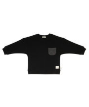 Teddi Ribbed Sweatshirt - Black